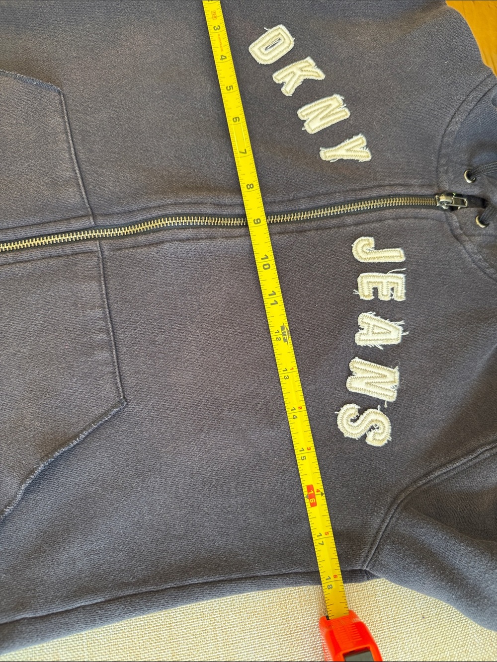 Dkny Black ladies Hooded Zip-Up Jacket with DKNY JEANS Appliqué - Picture 10 of 13